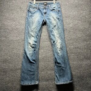 Rerock For Express Jeans Women 6 Blue Bootcut Contrast Stitch Y2K